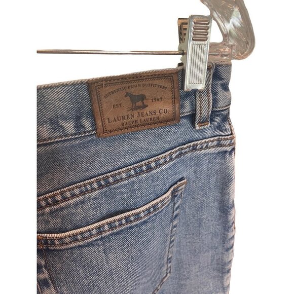 Vintage Lauren Jeans Co. Light Wash Jean Shorts Sz 10 - Picture 4 of 9